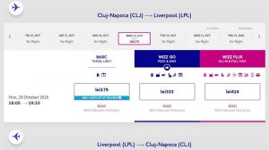 zboruri Wizz Air, zboruri Liverpool